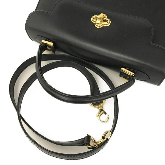 BALLY Leather Shoulder Hand Bag Navy blue/7BE1325 - Picture 6 of 15